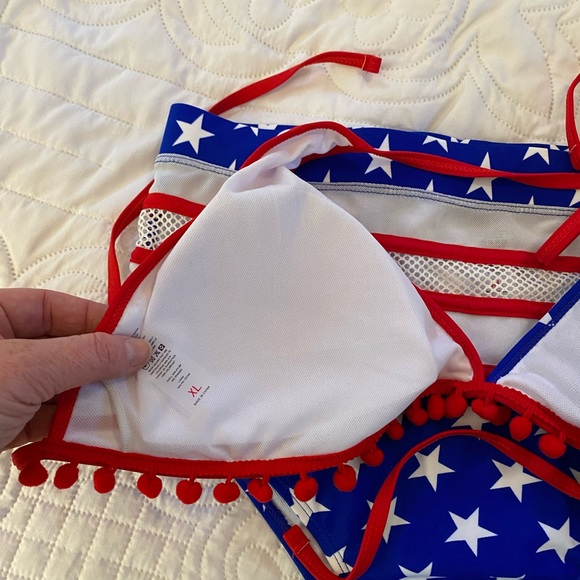 NWOT patriotic high waisted bikini - Picture 3 of 4